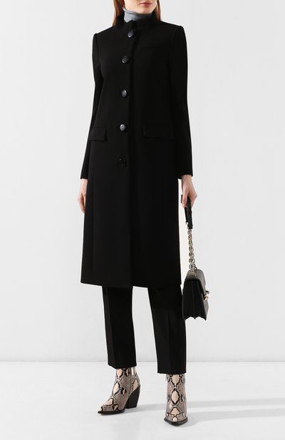 Шерстяное пальто GIVENCHY черного цвета по цене 290500 руб., арт. BWC05B127Y, фото 2 Шерстяное пальто GIVENCHY, арт. BWC05B127Y, фото 2
