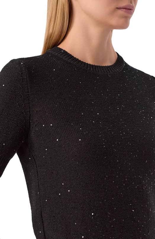 Хлопковый пуловер Gran Sasso 13231/32430 Чёрный  13231/32430 Фото 5