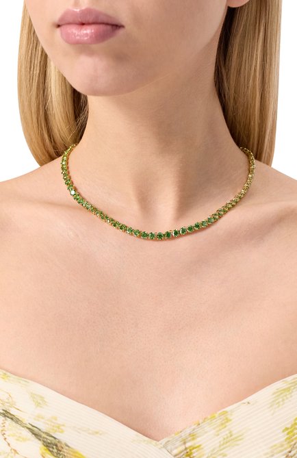 Женское колье matrix SWAROVSKI зеленого цвета, арт. 5661189 | Фото 2 (Материал: Металл, Кристаллы; Нос: Не проставлено; Материал сплава: Проставлено)