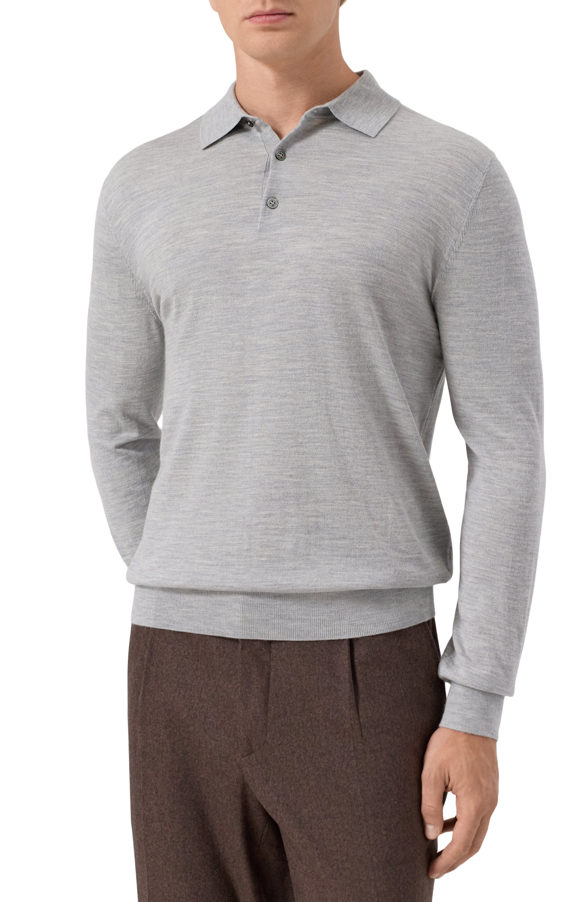 Поло из шерсти и шелка 12 STOREEZ, арт. 129458,  фото 3