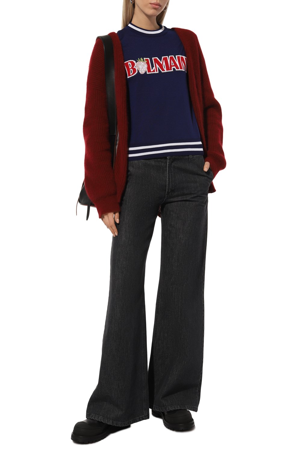 Пуловер из шерсти и вискозы BALMAIN, арт. DF0KD025/KH73, фото 2