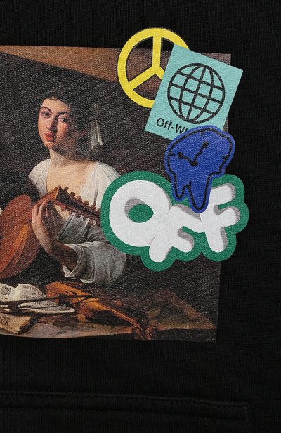 Хлопковое худи OFF-WHITE, арт. 0BBB001F23FLE003, фото 3