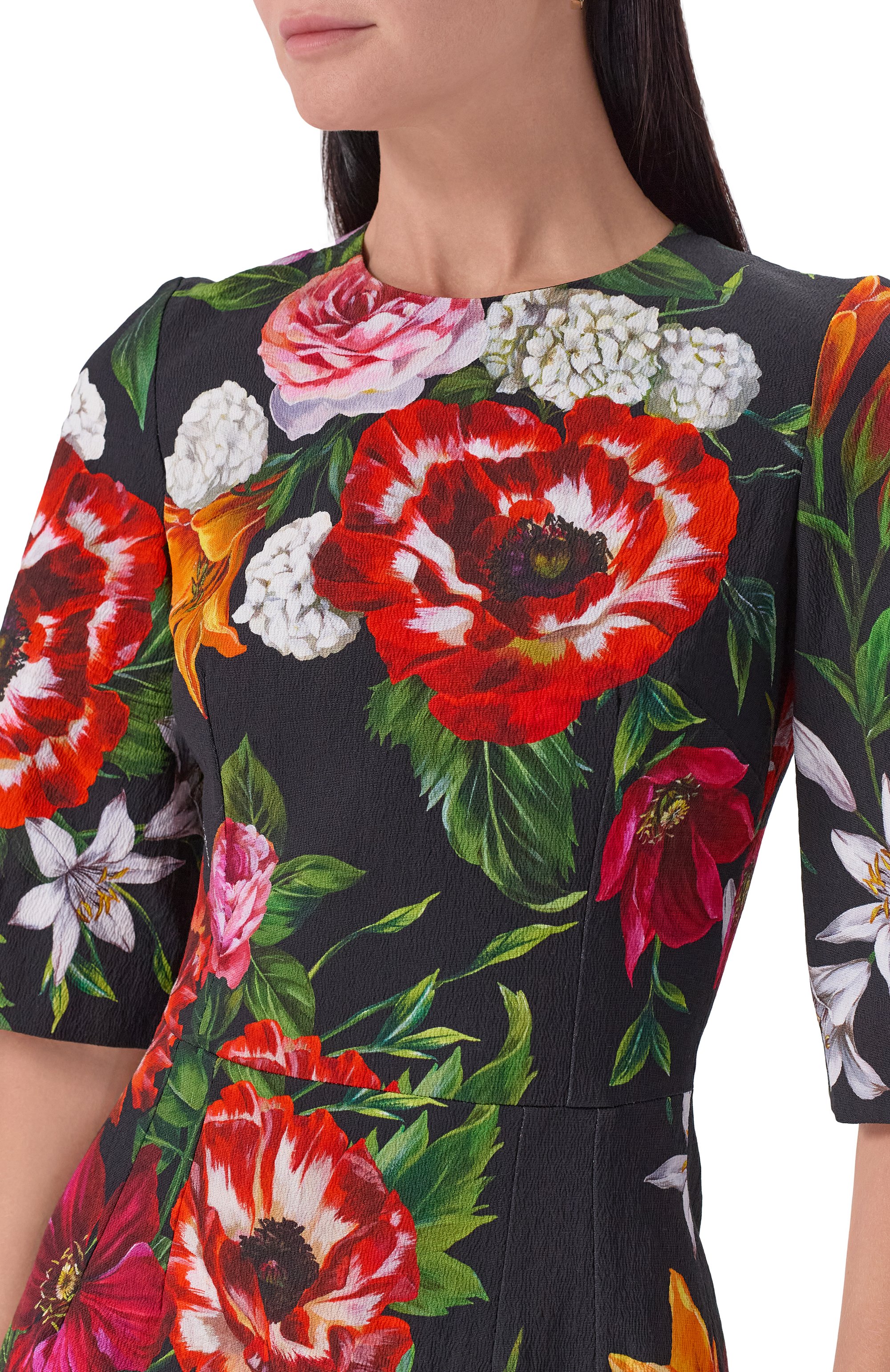 Платье из вискозы и хлопка DOLCE & GABBANA, арт. F6TWTT/FSRQT, фото 5