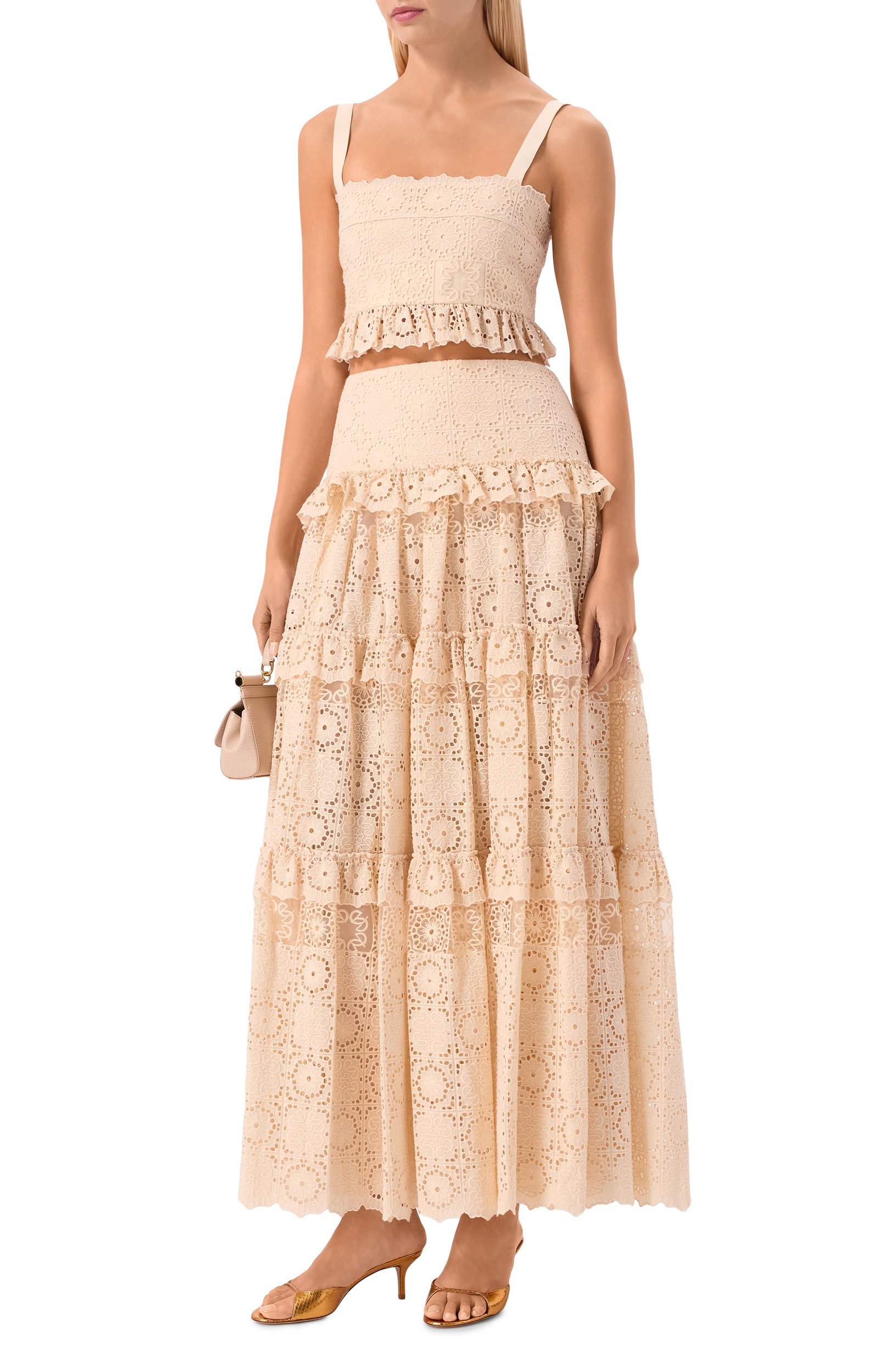 Топ из хлопка и шелка ELIE SAAB, арт. T0313NBC26/C0EM1, фото 2