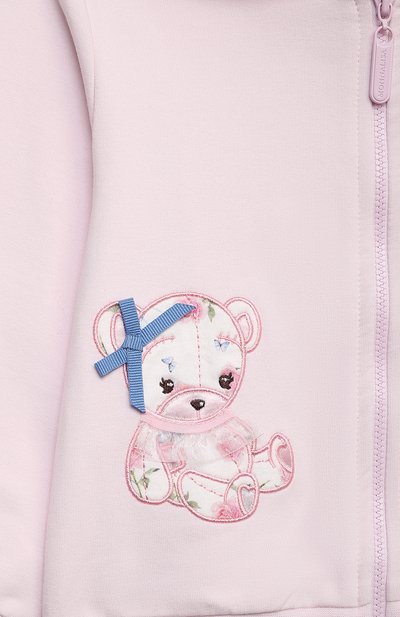 Хлопковая толстовка MONNALISA, арт. 399801, фото 3