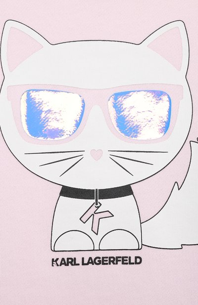 Хлопковый свитшот KARL LAGERFELD KIDS, арт. Z15313, фото 3