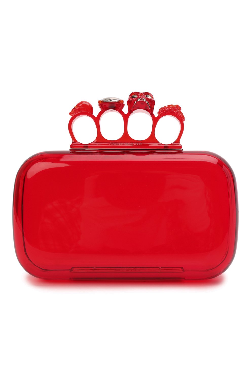 Клатч knuckle ALEXANDER MCQUEEN красного цвета по цене 181000 руб., арт. 657182/JA903, фото 1 Клатч knuckle ALEXANDER MCQUEEN, арт. 657182/JA903, фото 1
