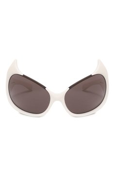Женские солнцезащитные очки BALENCIAGA белого цвета, арт. BB0284S 003 | Фото 3 (Нос: Не проставлено; Региональные ограничения белый список (Axapta Mercury): Не проставлено; Материал: Пластик; Тип очков: С/з; Оптика Гендер: оптика-женское; Очки форма: Креативные, Маска)