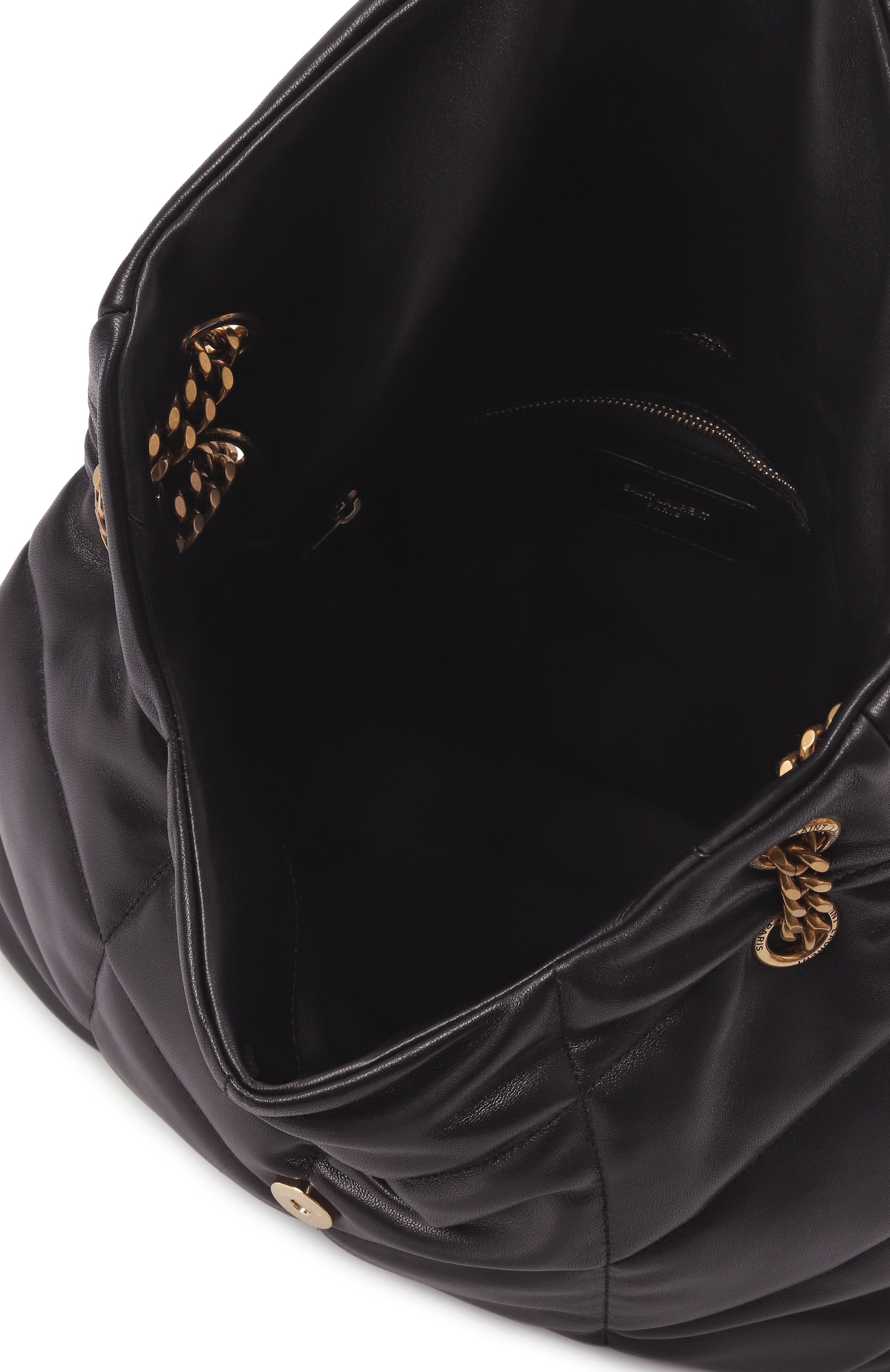 Сумка puffer medium SAINT LAURENT черного цвета по цене 454500 руб., арт. 577475/1EL07, фото 5 Сумка puffer medium SAINT LAURENT, арт. 577475/1EL07, фото 5
