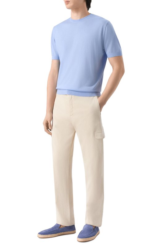 Джемпер из кашемира и шерсти Stefano Ricci W505506G10/W26150_001 Голубой  W505506G10/W26150_001 Фото 2