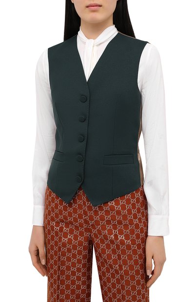 Жилет GUCCI зеленого цвета по цене 108000 руб., арт. 619333/Z798C, фото 3 Жилет GUCCI, арт. 619333/Z798C, фото 3
