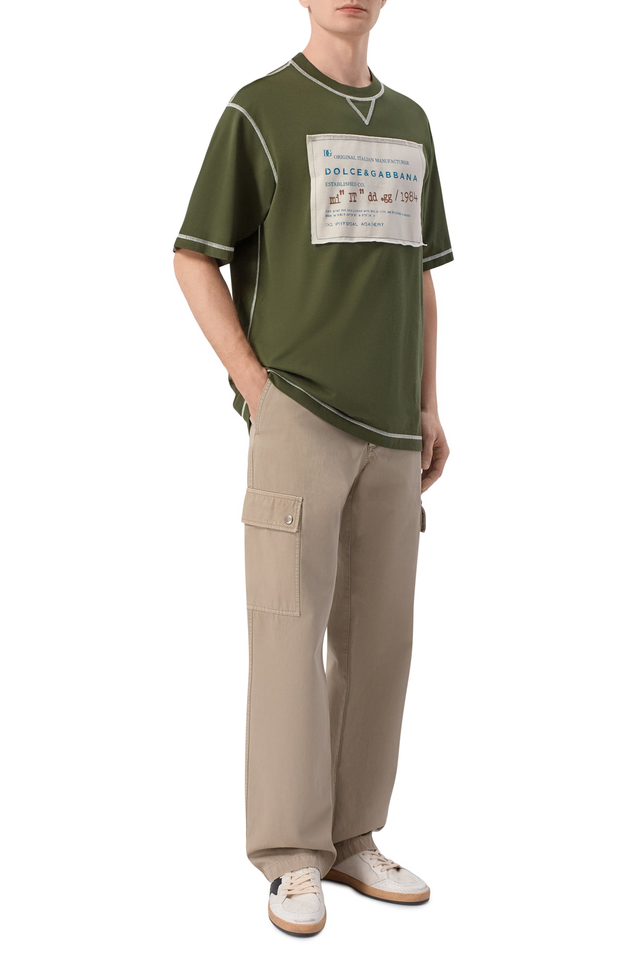 Хлопковая футболка DOLCE & GABBANA, арт. G8SJ6T/G7P0W, фото 2