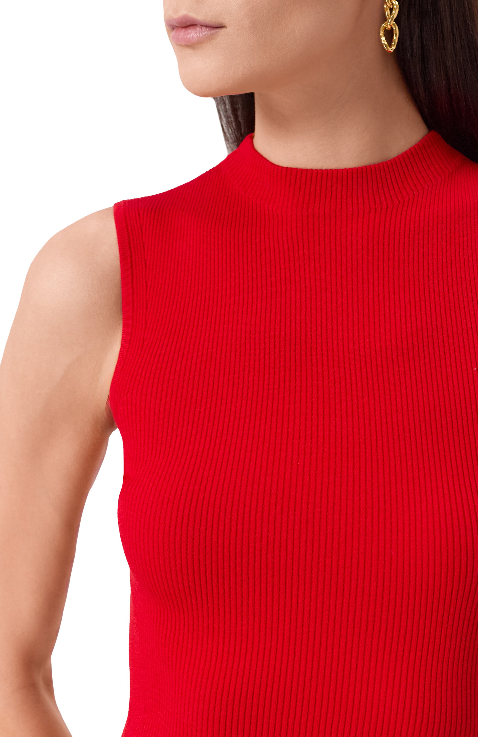 Топ из вискозы BOSS красного цвета по цене 19950 руб., арт. 50473237, фото 5 Топ из вискозы BOSS, арт. 50473237, фото 5