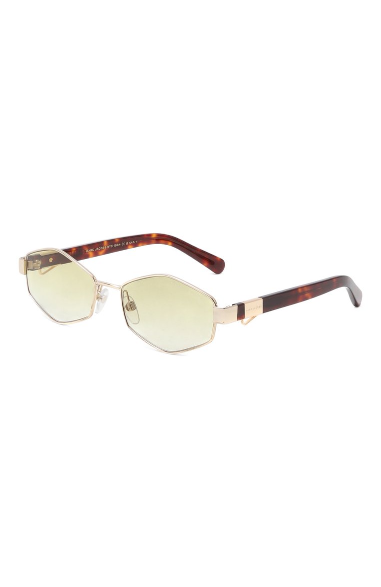 Женские солнцезащитные очки и цепочка MARC JACOBS (THE) ж�елтого цвета, арт. MARC 496 LPE | Фото 1 (Региональные ограничения белый список (Axapta Mercury): Не проставлено; Нос: Не проставлено; Материал: Металл; Тип очков: С/з; Очки форма: Ромбы; Оптика Гендер: оптика-женское)