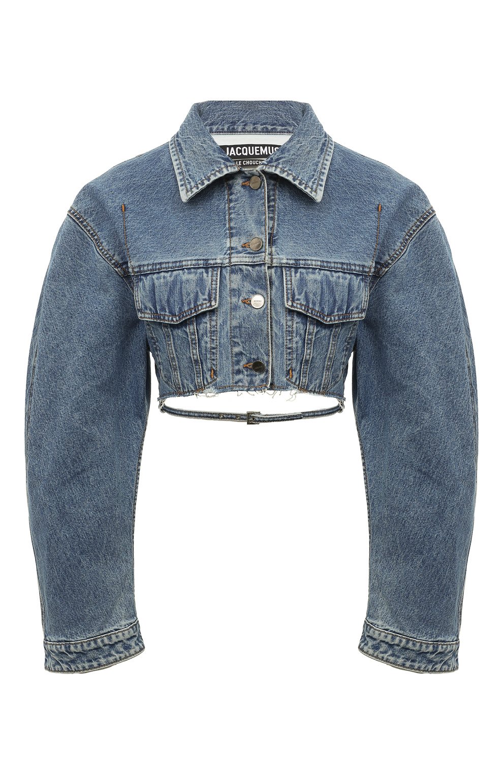 Джинсовая куртка JACQUEMUS голубого цвета по цене 99500 руб., арт. 23H/233DE021-1015, фото 1 Джинсовая куртка JACQUEMUS, арт. 23H/233DE021-1015, фото 1