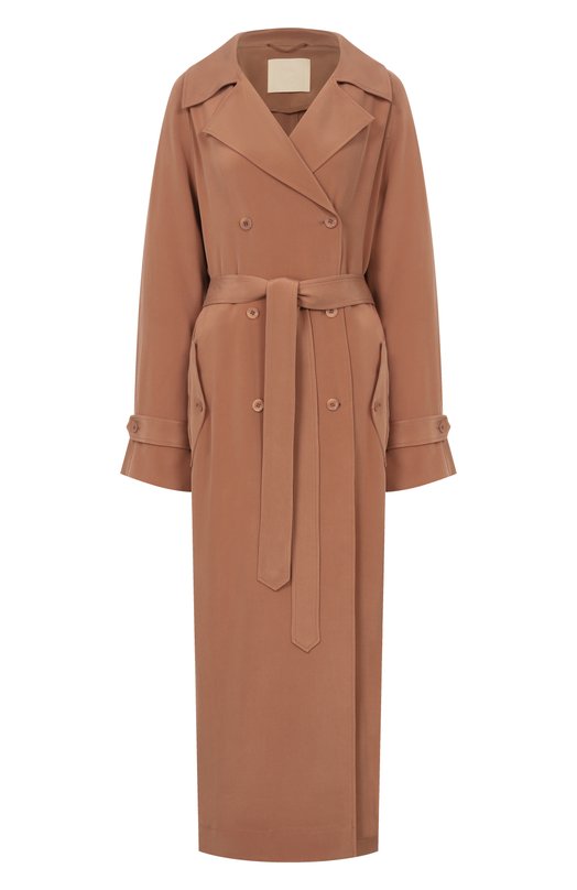 Шелковый тренч 12 STOREEZ 136827 Коричневый 136827
