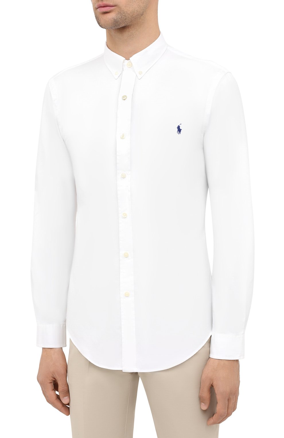 Хлопковая рубашка POLO RALPH LAUREN белого цвета по цене 16650 руб., арт. 710794604, фото 3 Хлопковая рубашка POLO RALPH LAUREN, арт. 710794604, фото 3