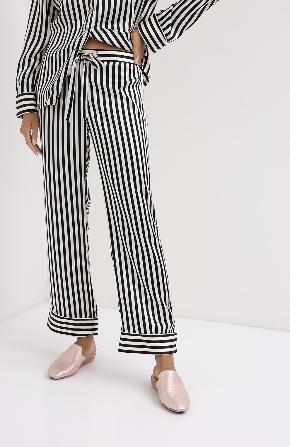 Шелковая пижама в контрастную полоску OLIVIA VON HALLE, арт. CT0006, фото 4