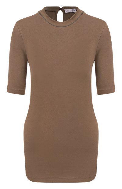 Женская хлопковая футболка BRUNELLO CUCINELLI, арт. MPTC8BJ310