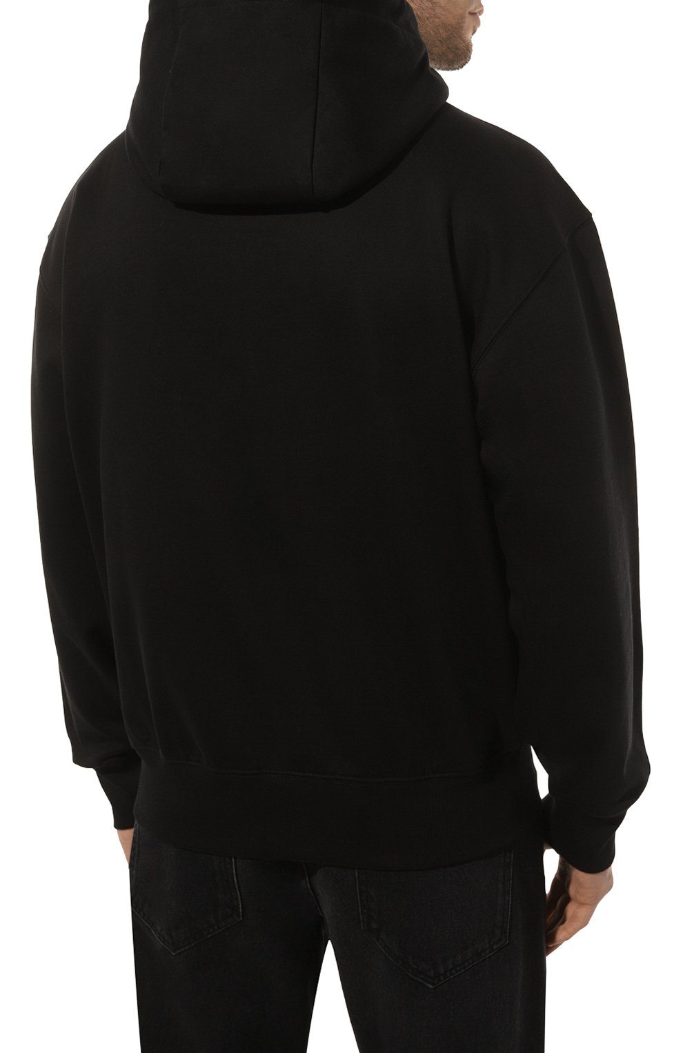 Хлопковое худи BOSS черного цвета по цене 17400 руб., арт. 50486243, фото 4 Хлопковое худи BOSS, арт. 50486243, фото 4