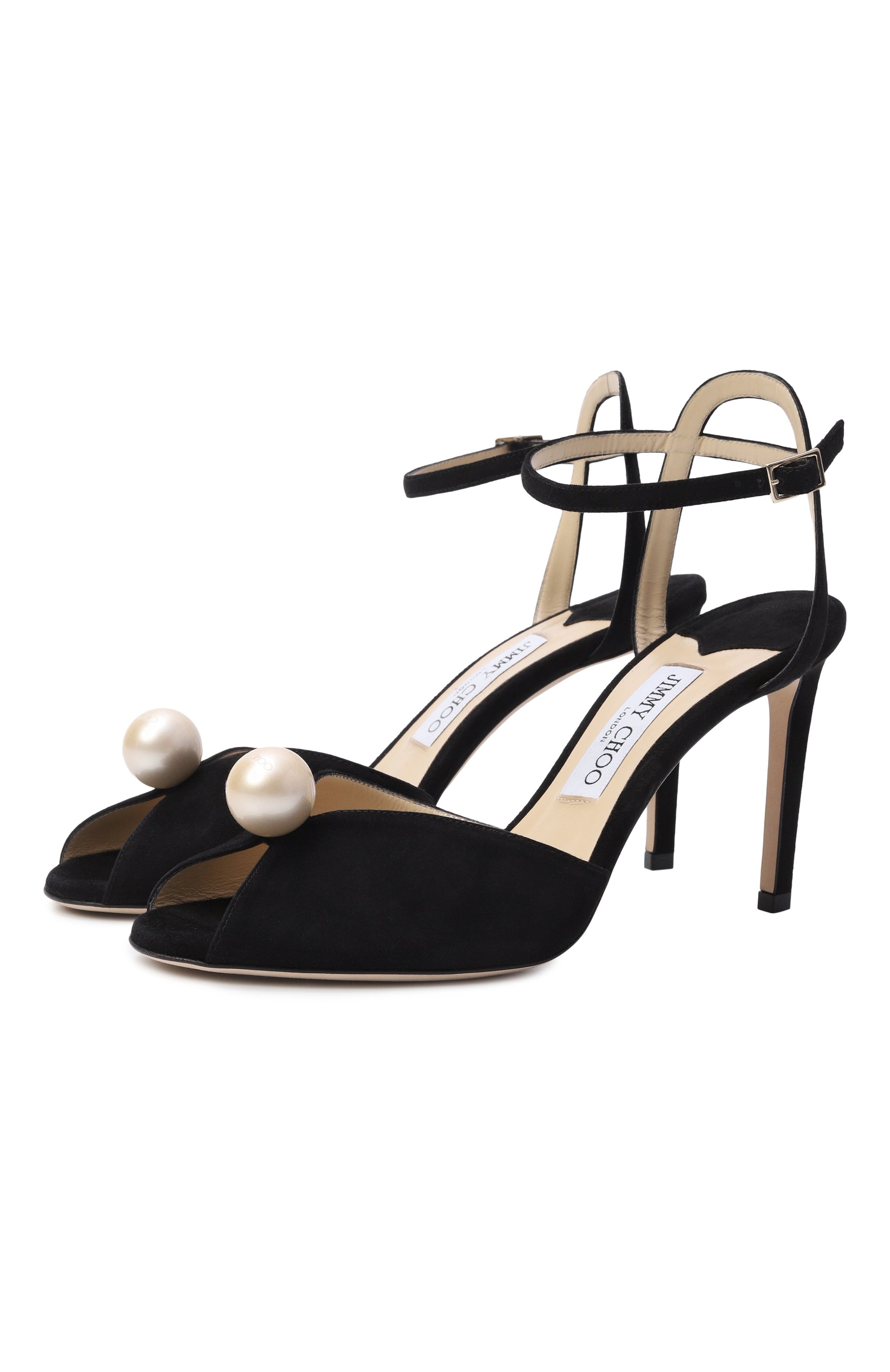 Замшевые  босоножки sacora 85 JIMMY CHOO, арт. SAC0RA 85/A0B, фото 1