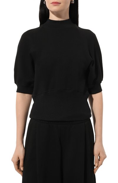 Хлопковый пуловер DRIES VAN NOTEN черного цвета по цене 49950 руб., арт. 011156-8610, фото 3 Хлопковый пуловер DRIES VAN NOTEN, арт. 011156-8610, фото 3