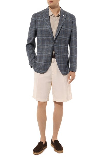 Пиджак из шелка и шерсти L.B.M. 1911 синего цвета по цене 108000 руб., арт. 2652/42306, фото 3 Пиджак из шелка и шерсти L.B.M. 1911, арт. 2652/42306, фото 3