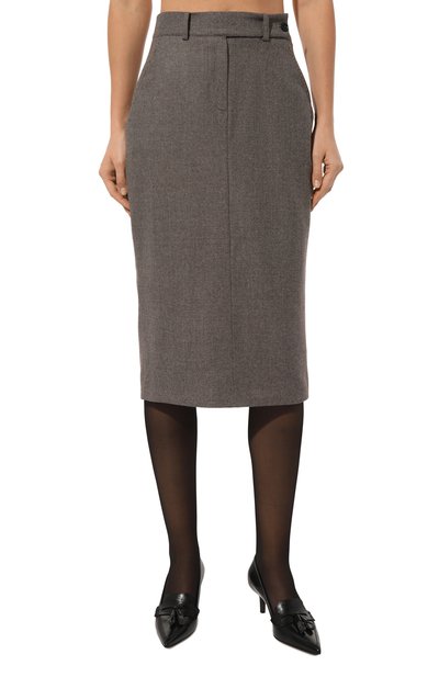 Юбка из шерсти и кашемира KITON светло-коричневого цвета по цене 148500 руб., арт. D56202K0104E15, фото 3 Юбка из шерсти и кашемира KITON, арт. D56202K0104E15, фото 3