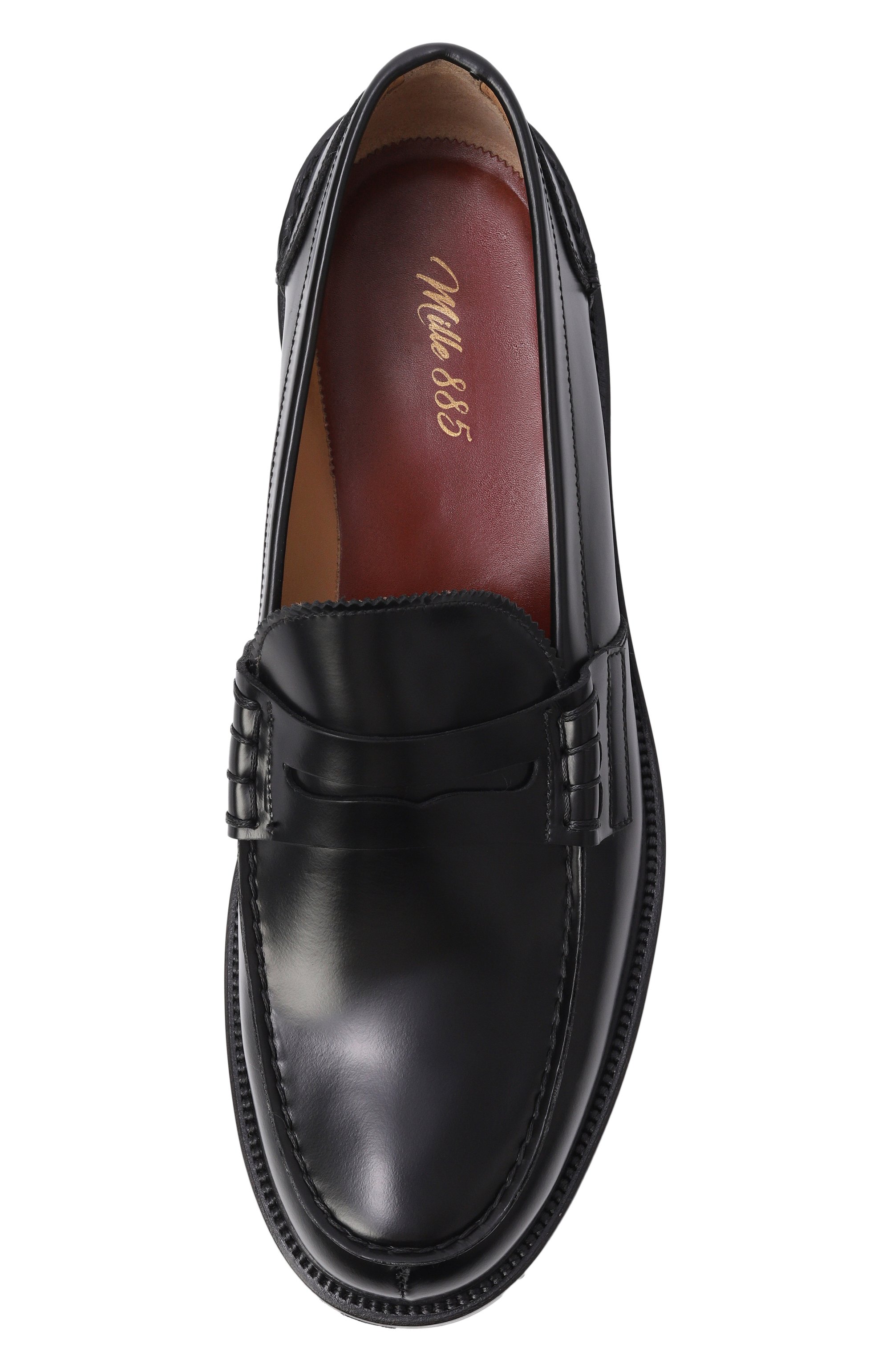 Кожаные пенни-лоферы MILLE 885 черного цвета по цене 41100 руб., арт. C0LLEGE/REAL 1/2, фото 5 Кожаные пенни-лоферы MILLE 885, арт. C0LLEGE/REAL 1/2, фото 5