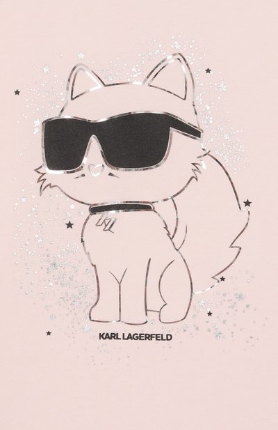 Хлопковая футболка KARL LAGERFELD KIDS, арт. Z30942, фото 3
