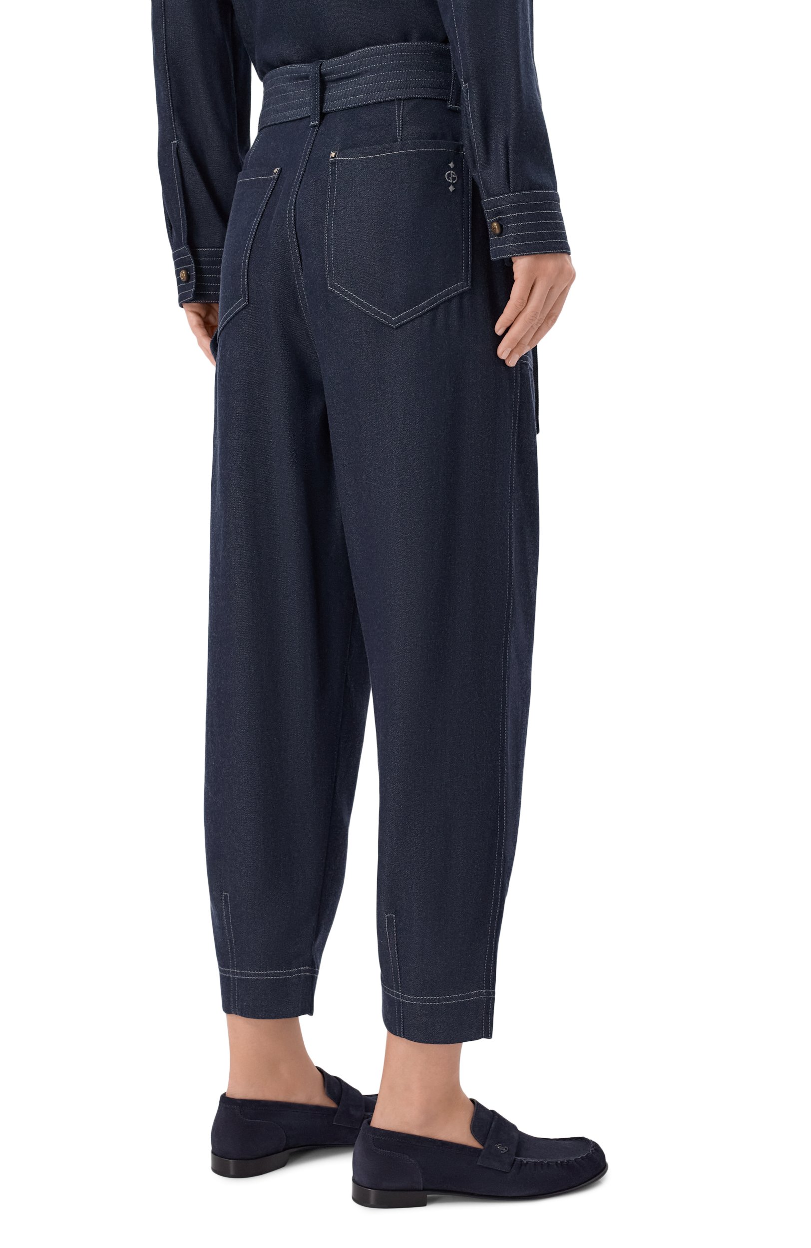 Джинсы-карго GIORGIO ARMANI синего цвета по цене 215000 руб., арт. GW003903/TE23092, фото 4 Джинсы-карго GIORGIO ARMANI, арт. GW003903/TE23092, фото 4