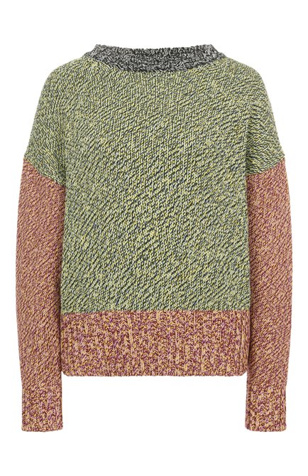 Женский свитер из хлопка и шерсти WEEKEND MAX MARA разноцветного цвета, арт. L0LA | Фото 1 (Длина (для топов): Стандартные; Материал внешний: Хлопок; Драгоценные камни: Проставлено; Материал сплава: Проставлено; Рукава: Длинные)