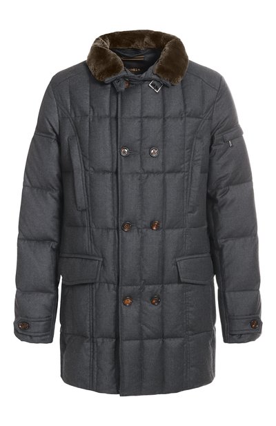 Мужская пуховик morris-l с меховым воротником MOORER, арт. M0RRIS/L