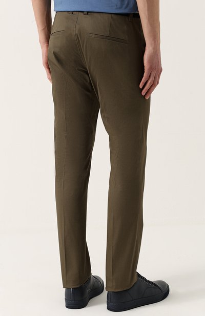 Хлопковые брюки прямого кроя MONCLER, арт. C1-091-11500-90-57448, фото 4