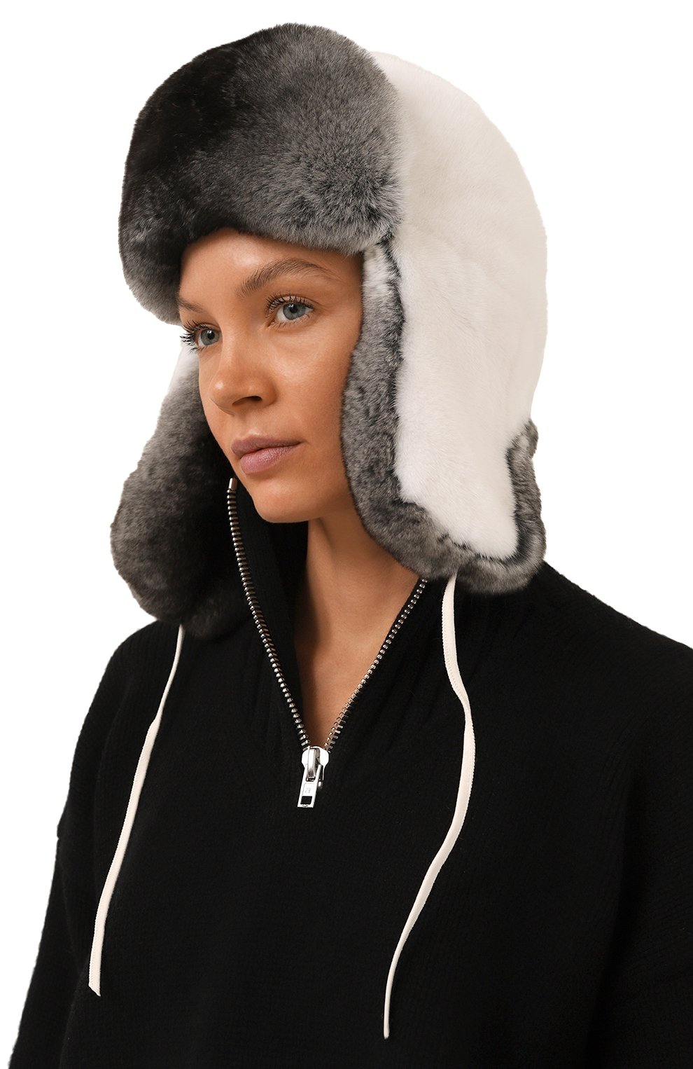 Шапка-ушанка сандра из меха норки и шиншиллы FURLAND, арт. 0139616410003600000, фото 2