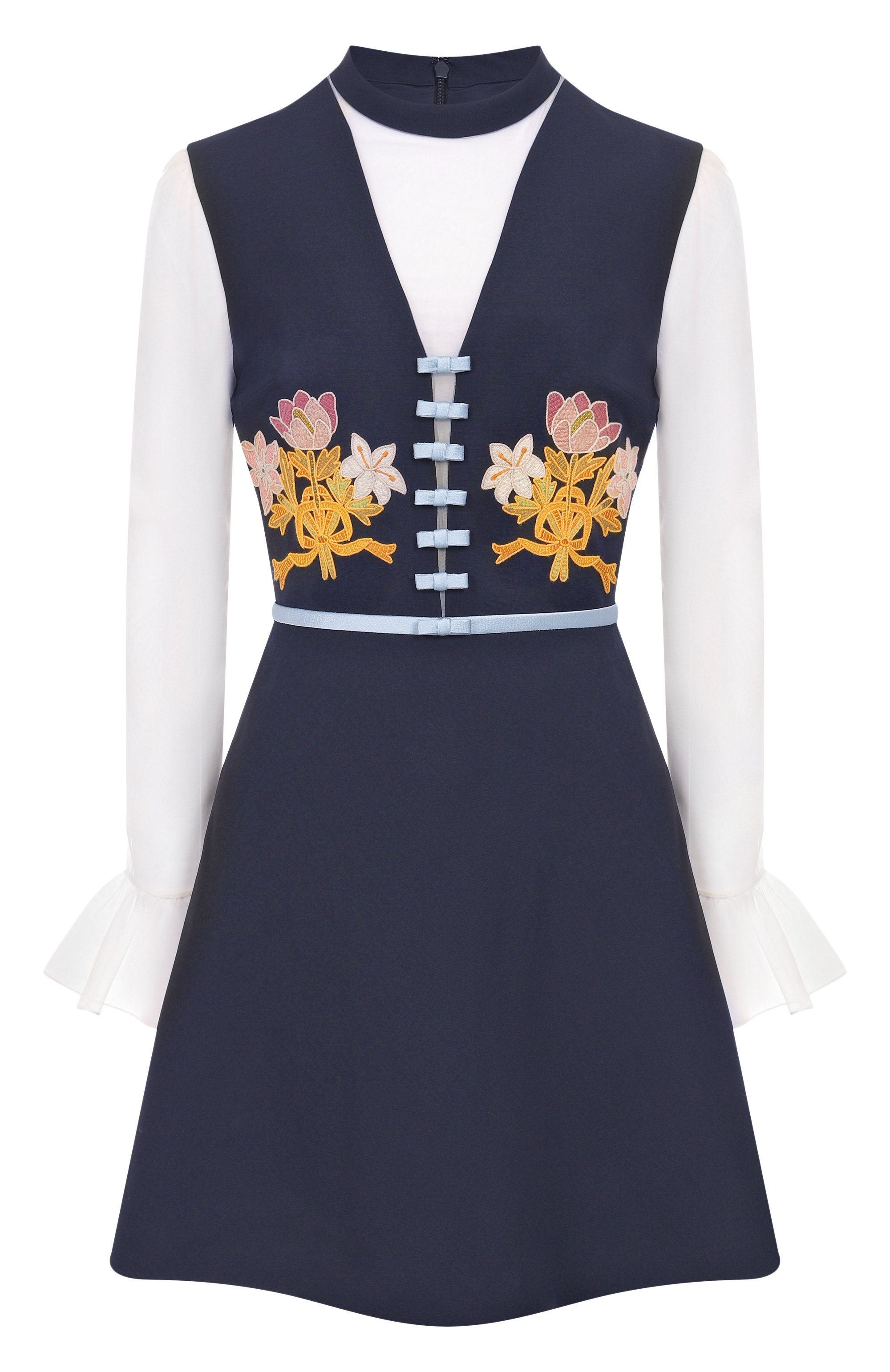 Платье из шерсти и шелка VALENTINO, арт. 7B3VADU11CF, фото 1