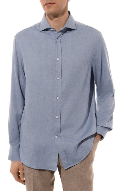 Рубашка из хлопка и лиоцелла BRUNELLO CUCINELLI, арт. MY6370627, фото 3