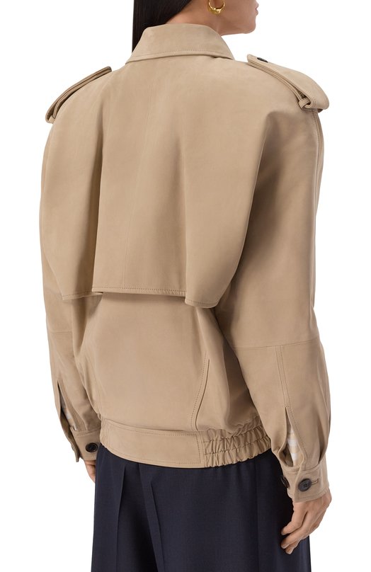 Кожаная куртка Saint Laurent 827736/YCQN2 Бежевый  827736/YCQN2 Фото 4