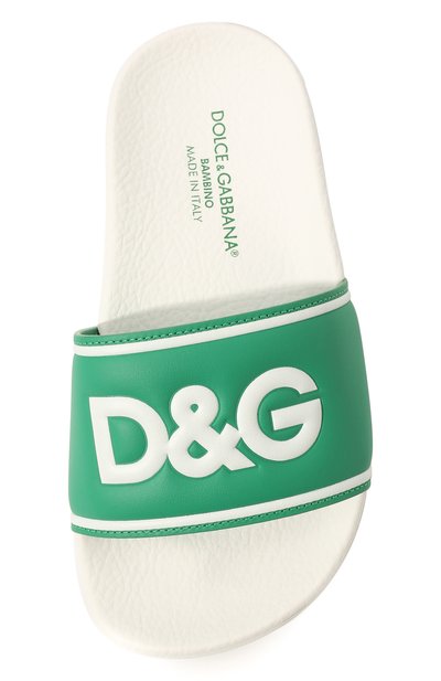 Кожаные шлепанцы DOLCE & GABBANA, арт. DD0318/A6E33/24-28, фото 4