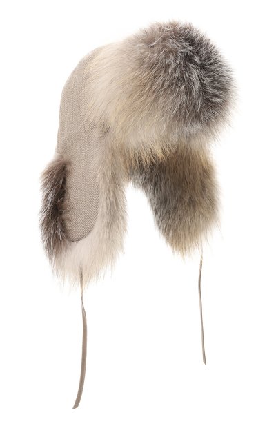 Мужская шапка-ушанка дарья с отделкой из меха лисы FURLAND, арт. 0194809610111600226