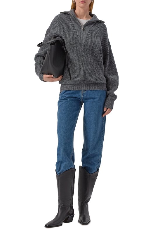 Шерстяной свитер Isabel Marant PU0433FA-B1L01I/ Серый  PU0433FA-B1L01I/ Фото 2