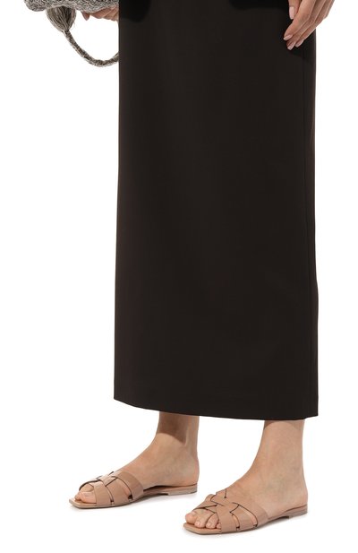 Кожаные шлепанцы tribute SAINT LAURENT, арт. 571952, фото 3