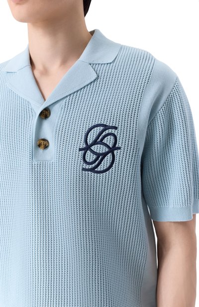 Хлопковое поло DROLE DE MONSIEUR, арт. J-P0171-C0207-LBE, фото 5