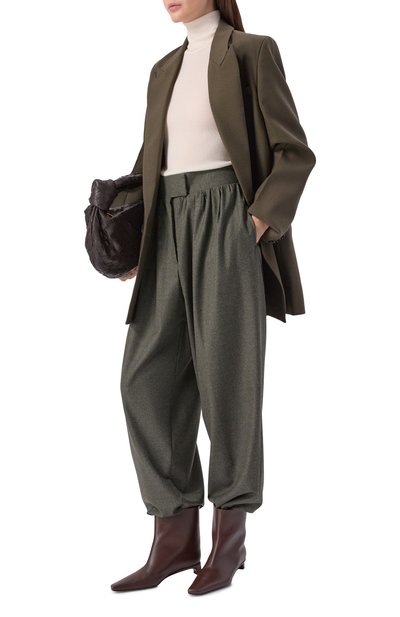 Шерстяные брюки ARMARIUM темно-зеленого цвета по цене 112000 руб., арт. P036/W025, фото 2 Шерстяные брюки ARMARIUM, арт. P036/W025, фото 2