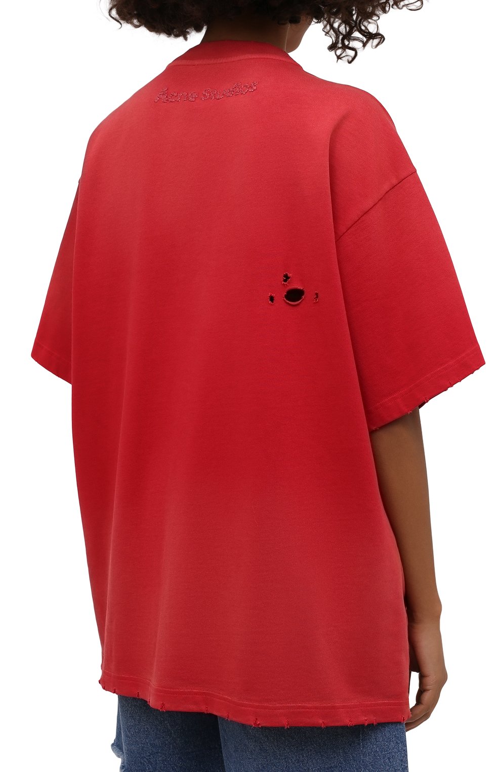 Хлопковая футболка ACNE STUDIOS, арт. AL0235, фото 4