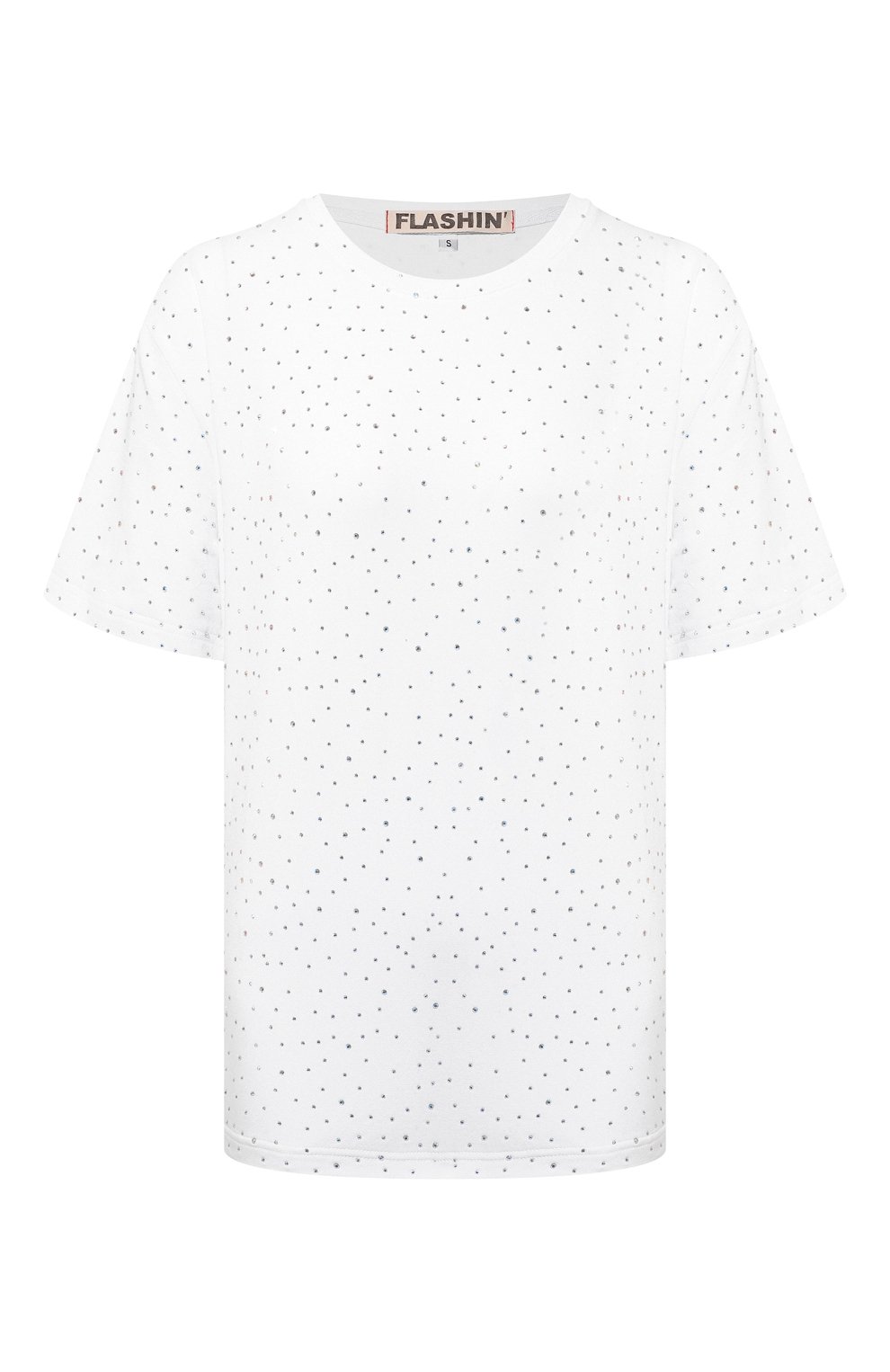 Хлопковая футболка с отделкой стразами FLASHIN, арт. SS24TRST, фото 1