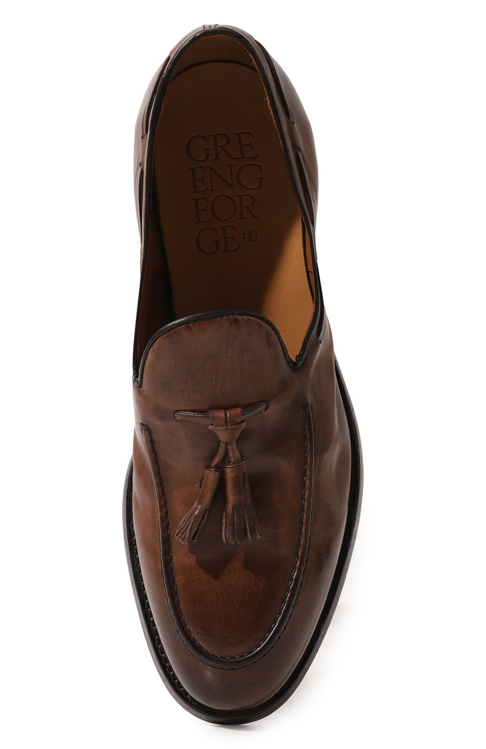 Кожаные лоферы GREEN GEORGE темно-коричневого цвета по цене 44150 руб., арт. 2065/MAREMMA, фото 6 Кожаные лоферы GREEN GEORGE, арт. 2065/MAREMMA, фото 6
