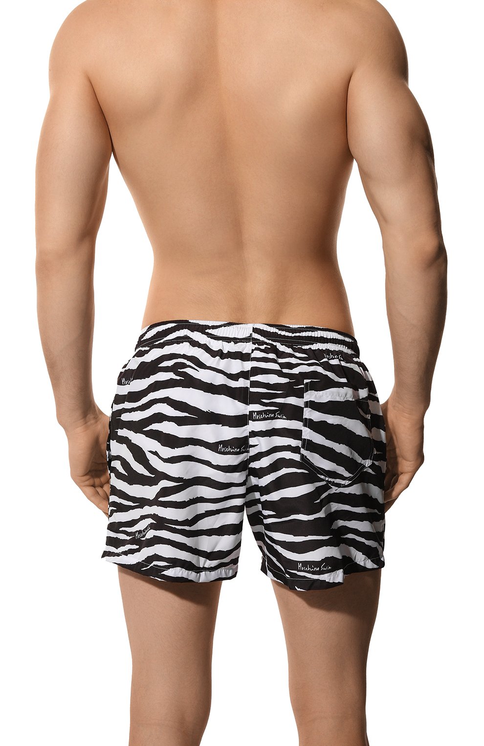 Плавки-шорты MOSCHINO черно-белого цвета по цене 13550 руб., арт. A4218/9312, фото 3 Плавки-шорты MOSCHINO, арт. A4218/9312, фото 3