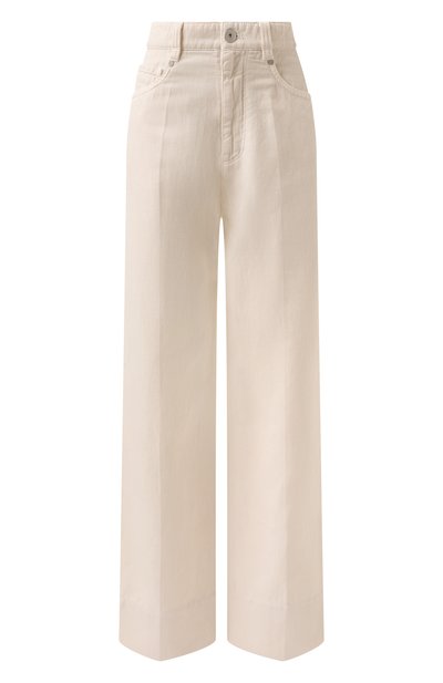 Женские брюки из хлопка и льна BRUNELLO CUCINELLI, арт. ML996P5992