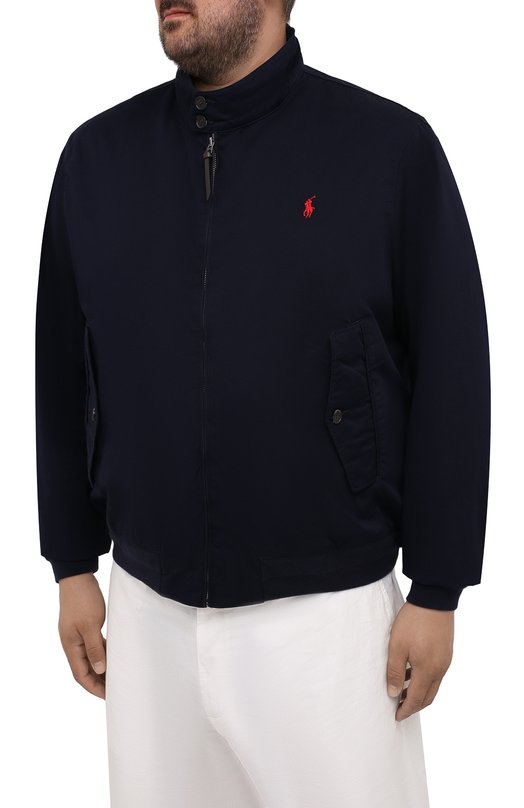 Хлопковый бомбер Polo Ralph Lauren 711776849/PRL BS Синий  711776849/PRL BS Фото 3